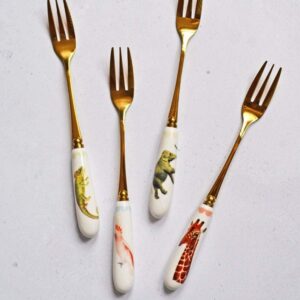 Yvonne Ellen Safari Animals Cake Forks Set of Four | Sweetpea and Violet Store